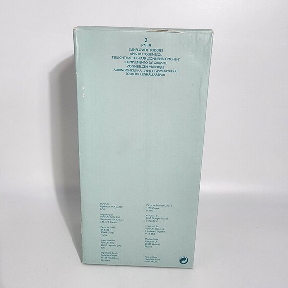 Sunflower Shaped Ceramic Candle Holders With Ladybug Butterfly Accents Partylite - Picture 10 of 11